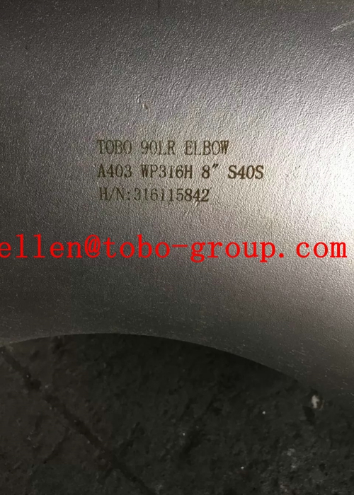 Codo a dos caras del acero inoxidable del acero UNS32750/31803/31254, codo 304/304L/304H del tubo 45degree