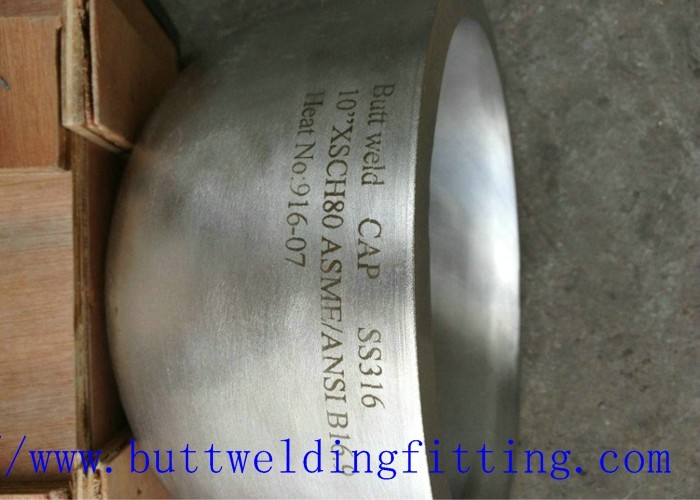 A403 WP304 L / WP316 L / WP321 H ASME B16.9 Stainless Steel Pipe Cap 1-48 Inch