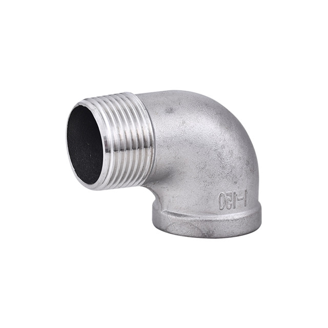 tubería de acero inoxidable 304 316L que cabe la hembra de la forja de 90 grados y el codo masculino de Bsp del hilo de la conexión 3