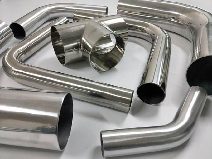 304 L de acero inoxidable OD 42,4 mm ESPESO 1,6 mm Largo 300 mm Doblaje a 55° 1,5 D 0