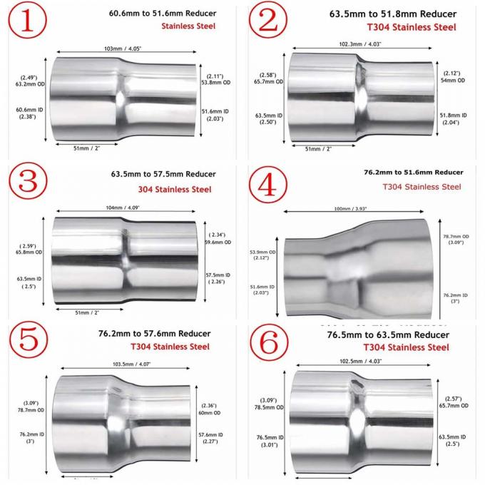Reductores concéntricos de acero inoxidable dúplex de 2 x 1 para sistemas de tuberías de soldadura de fondo - Resistencia a la corrosión mejorada 3