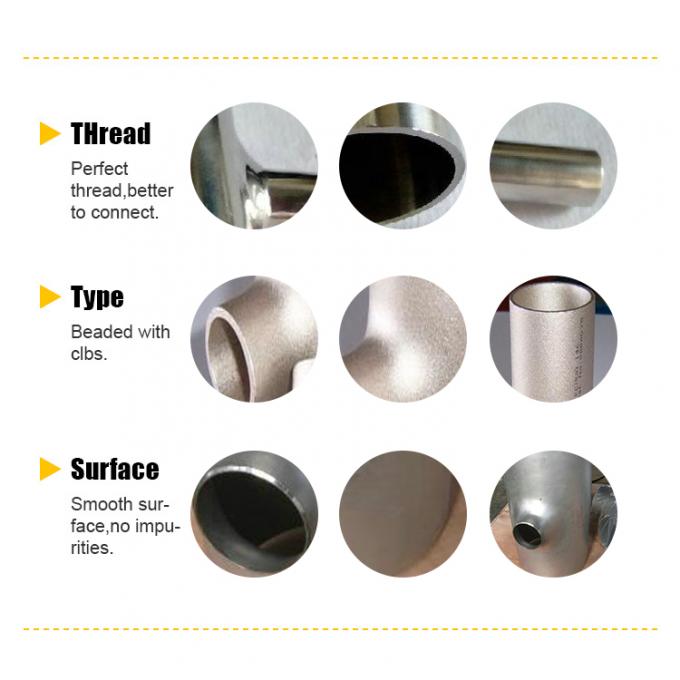 ASME B16.9 TR Acero inoxidable laminado con arena reducción Tee igual a TEE 1/8 "-60" Butt soldado SS tubo de ajuste 1