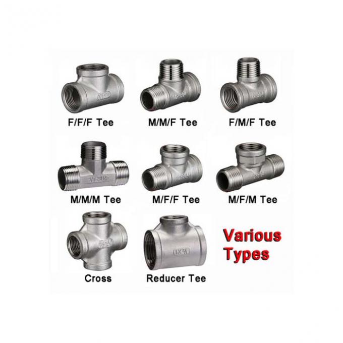 ASME B16.9 TR Acero inoxidable laminado con arena reducción Tee igual a TEE 1/8 "-60" Butt soldado SS tubo de ajuste 3