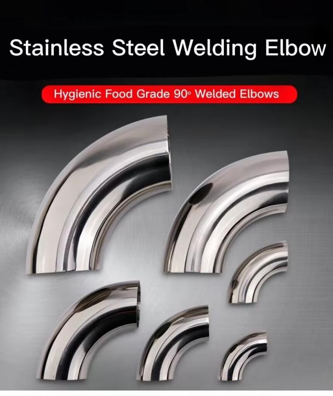 Accesorio de metal 90 grados pintura negra sin costuras Codo de acero inoxidable trasero de acero inoxidable Soldado Codo largo Codo buena calidad 3