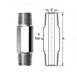 Fittings para tuberías de buena calidad de metal de todos los tamaños con rosca, masculino y femenino, asiento y asiento de punta, Bspt/Npt pezón inoxidable 1