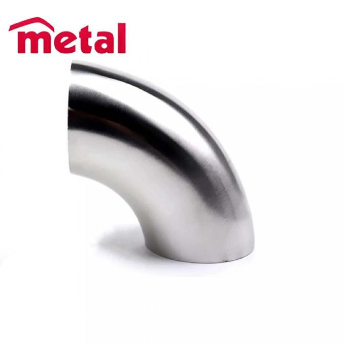 Acero inoxidable Ss304/316 Accesorios para tuberías Accesorios forjados ASME B16.9 90D Codo de soldadura trasero 1