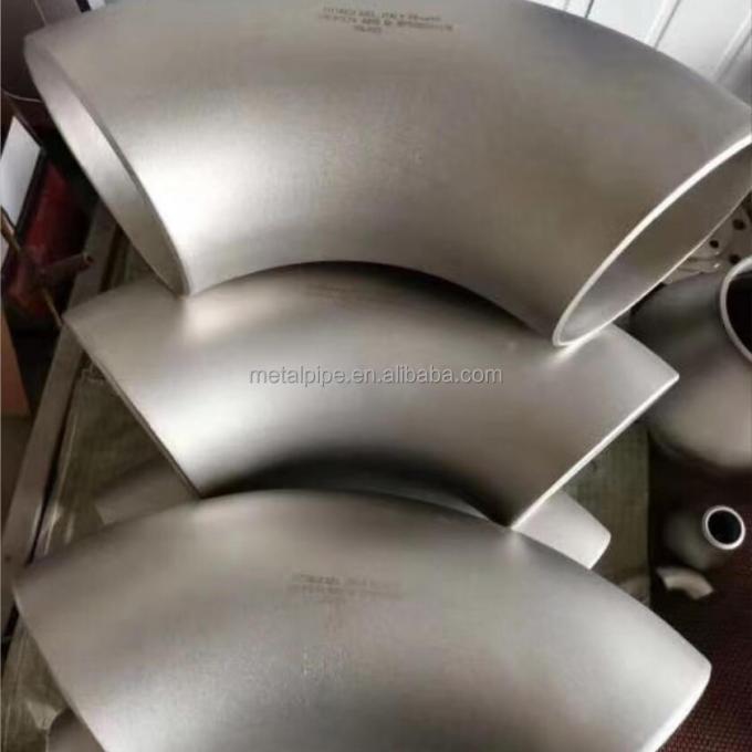 Monel 400 B366 WPNC UNS N04400 2" STD Nícel de aleación de acero trasero de tubo soldado Acero Codo 0