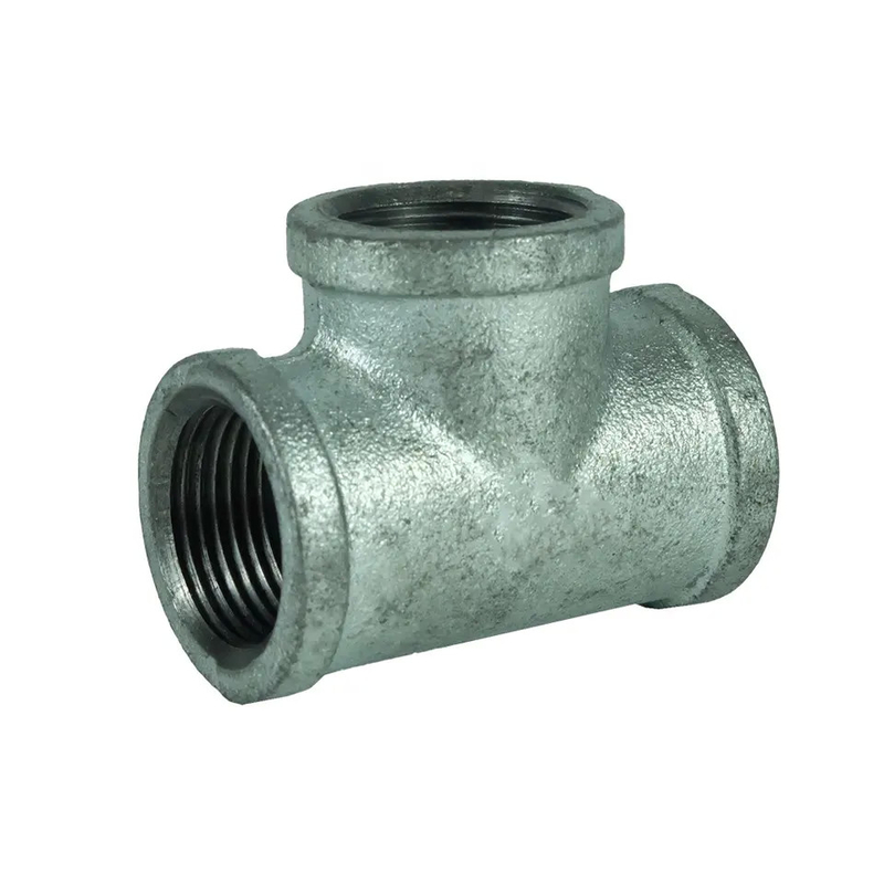 Threaded Equal Tee Galvanized Malleable Cast Steel Tee Stainless Steel Pipe Fittings