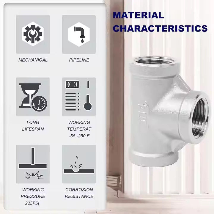 Fast Delivery and Low MOQ Stainless Steel Tee for Pipe Fittings in Various Materials