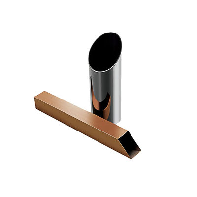 304 Stainless Steel Decorative Tube Rose Gold Titanium Mirror Brushed 201 Stainless Steel Color Tube