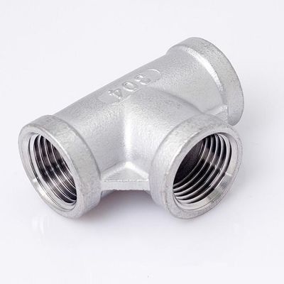 METAL Factory Customizable Industrial Grade Stainless Steel Threaded Tee Pipe Fitting Corrosion Resistant