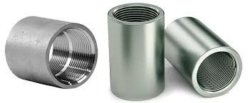 Round Threaded Connector Coupling Pipe Fittinfs SS304 Stainless Steel All Thread Tube Sleeve