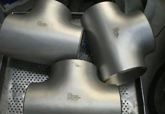 METAL Low Alloy Steel Pipe Fittings Butt Welding Pipe Fittings Equal Tee A403 WP904L 6" SCH40 ASME B16.9