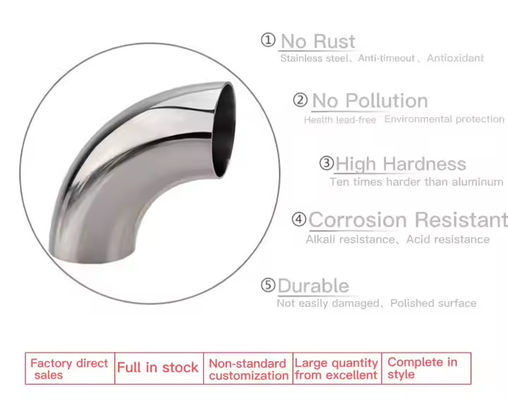 Customisable Stainless Steel Elbow for Pipe Fittings Non-Ferrous Metal Materials Fast Delivery