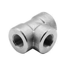 Stainless Steel 304 Straight Tee Joint Silver Corrosion Resistant Piping Component