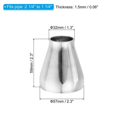 ASME B16.9 ASTM A234-WPB Strength and Durability Versatile  Stainless Steel Reducer