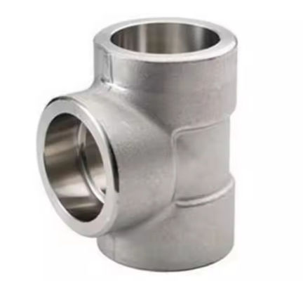 Te de soldadura de trasero de acero inoxidable resistente a la corrosión forjado