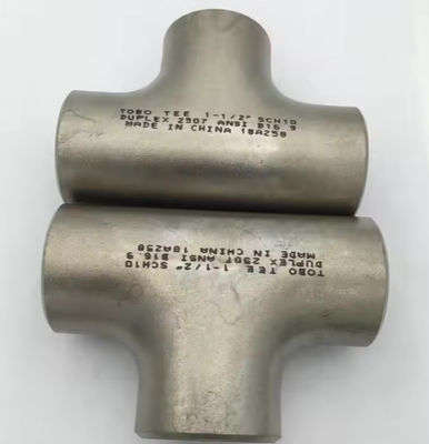 Pipe Fitting ASME SS304 / SS316L B16.9 Stainless Steel S32205 1/2" SCH80S GB/T12459 High Polished Equal Tee