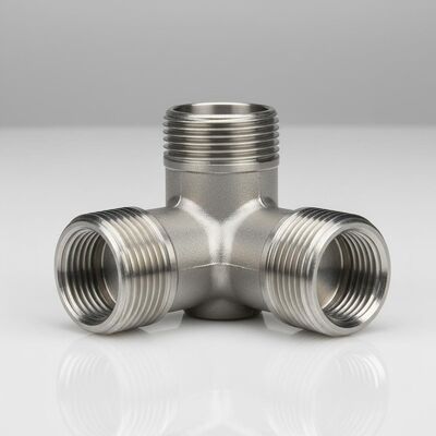 3000 Psi Tee de acero inoxidable con temperatura de 1000 ° F y extremo roscado para una distribución óptima del flujo