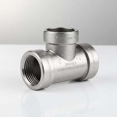 Conector Tee de acero inoxidable resistente a la corrosión con alta presión y resistencia a la temperatura para tuberías industriales