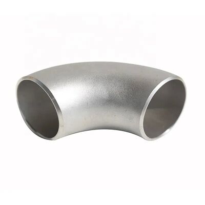 Codo sin costura de acero inoxidable 304/316 de radio largo de 90° para soldadura a tope, accesorio de tubería ASME B16.9