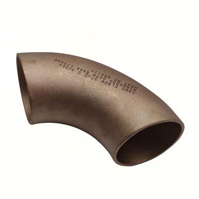 C70600 Cobre Níquel 90 grados Largo radio trasero soldado Codo CuNi 90/10 Accesorio para tuberías de agua de mar